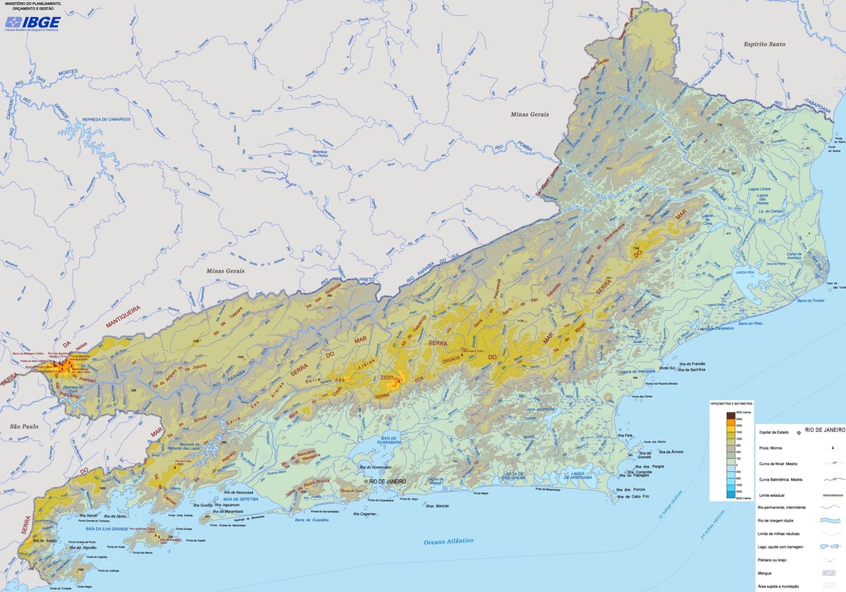 地図の救済国ブラジル-リオデジャネイロ