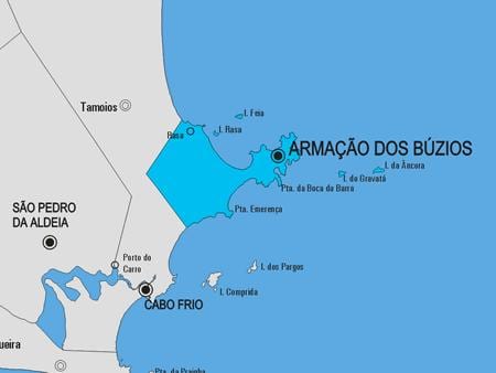 地図Armação dos Búzios市町村