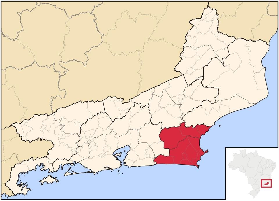 地図Baixadas Litorâneas