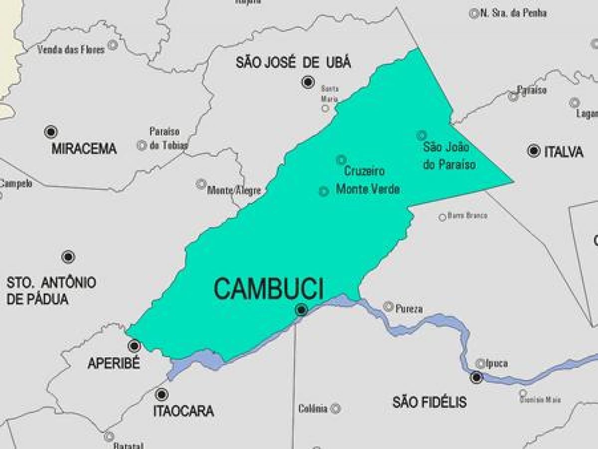 地図Cambuci市町村