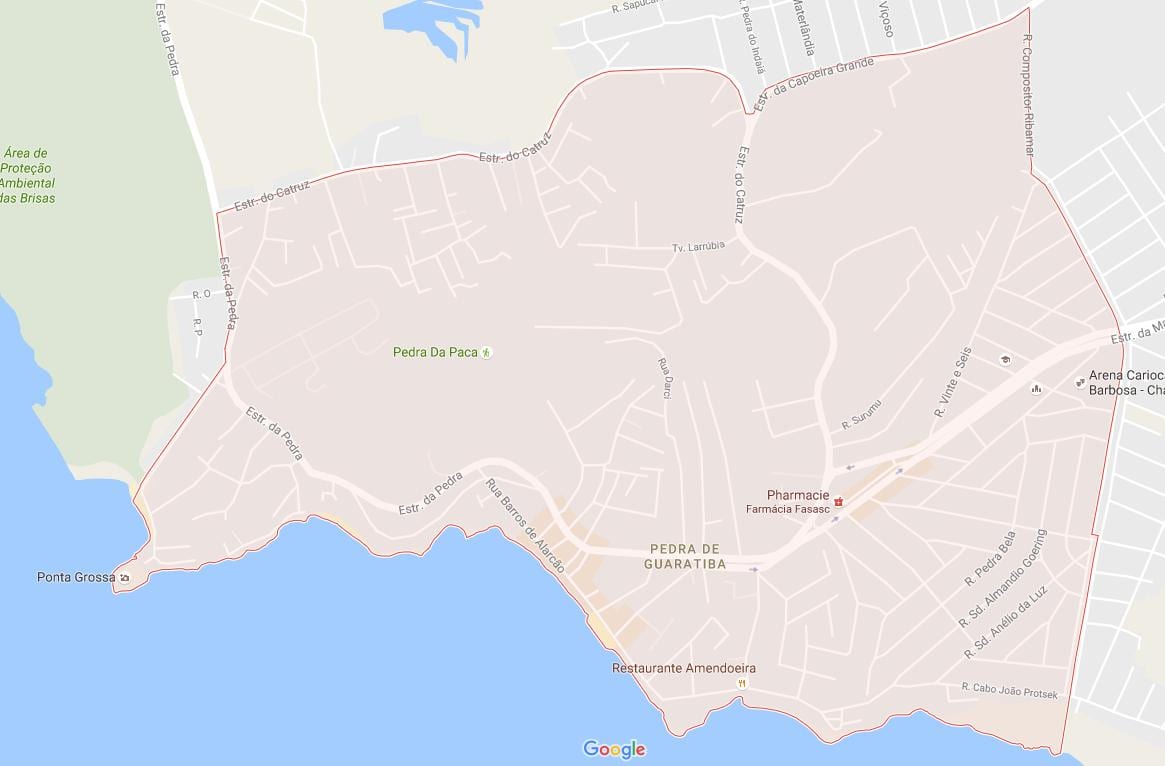 地図de Pedra Guaratiba
