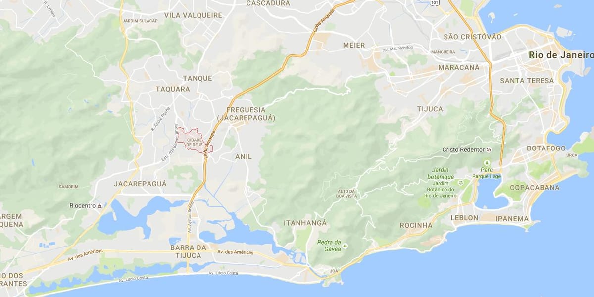地図favela Cidade de Deus