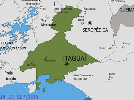 地図Itaguaí市町村