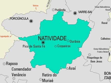 地図Natividade市町村