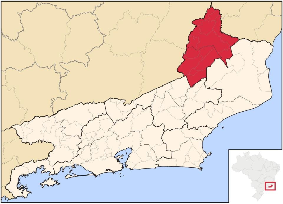 地図Noroeste Fluminense