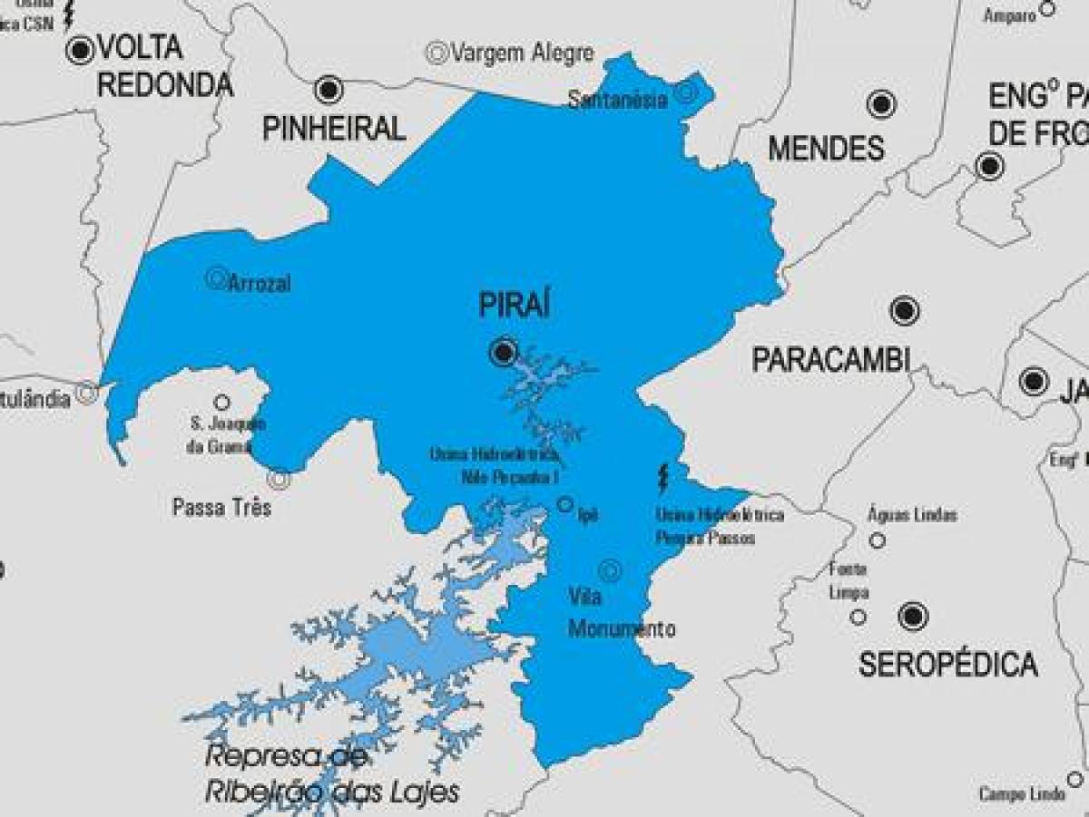 地図Piraí市町村