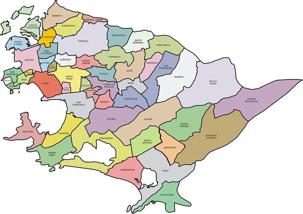 地図Quartiers Niterói