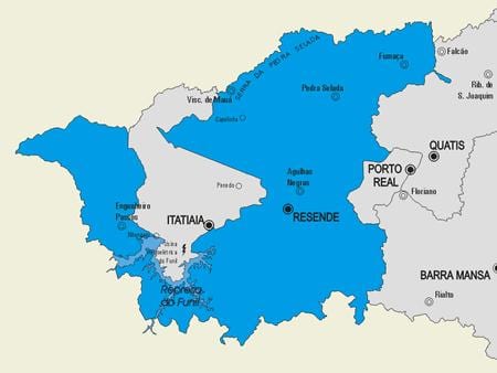 地図Resende市町村