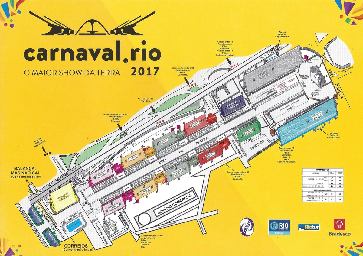 地図Sambodrome Marquês de Sapucaí