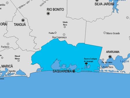 地図Saquarema市町村