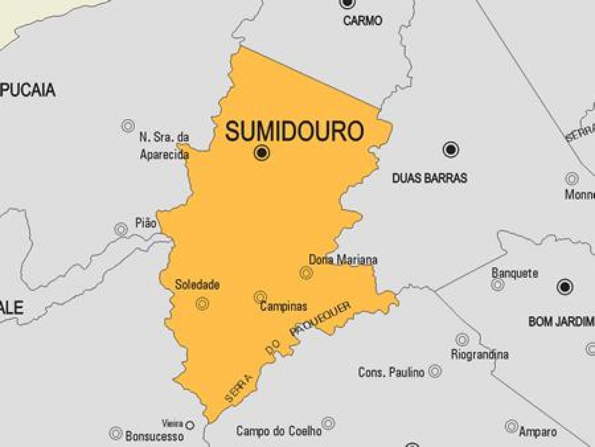 地図Sumidouro市町村