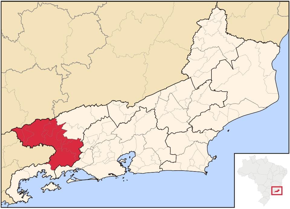 地図ValeいParaíba Fluminense