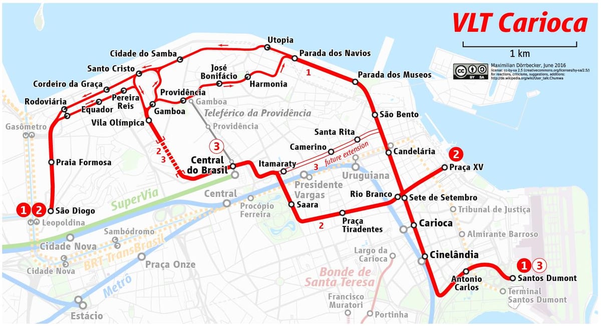 地図VLTリオデジャネイロ