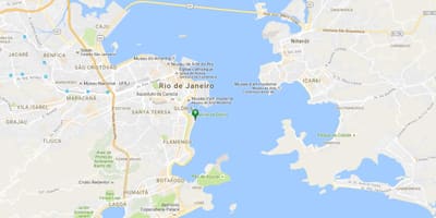 地図のアテロドフラメンゴビーチ