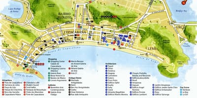 地図のコパカバーナビーチ
