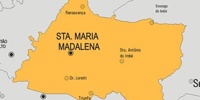 地図のサンタマリアMadalena市町村