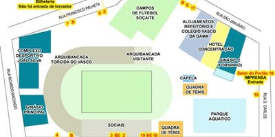 地図のスタジアムサンJanuário