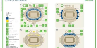 地図のスタジアム躍のリオデジャネイロ