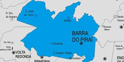 地図のバラなPiraí市町村