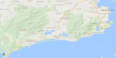地図のビーチバーラデGuaratiba
