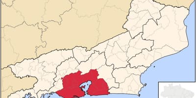 地図のリオデジャネイロ