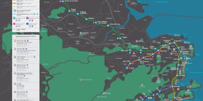 地図ブラジル-リオデジャネイロの輸送