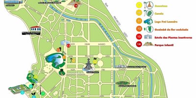 地図のリオデジャネイロボタニカルガーデン