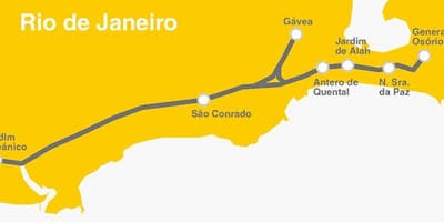 地図のリオデジャネイロメトロ線4