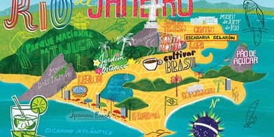 地図のリオデジャネイロ壁紙