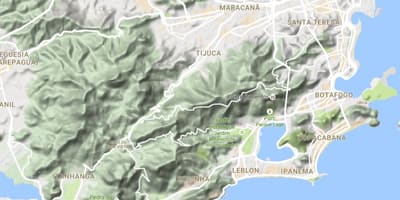 地図のリオデジャネイロ
