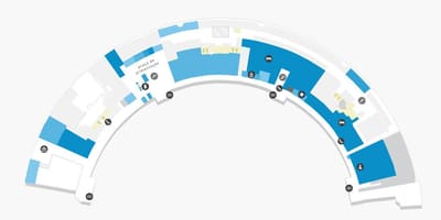 地図の空港Galeãoターミナル1レベル2