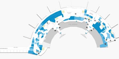 地図の空港Galeãoターミナル2レベル1