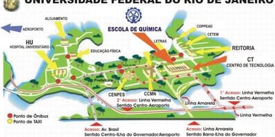 地図の連邦大学、リオデジャネイロ