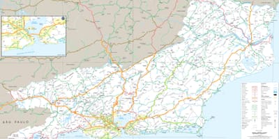 地図の道路の状態でブラジル-リオデジャネイロ