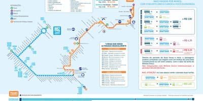 地図のBRT TransCarioca