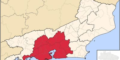 地図Metropolitanaリオデジャネイロ