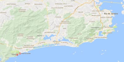 地図Prainhaビーチ