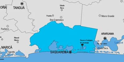 地図Saquarema市町村